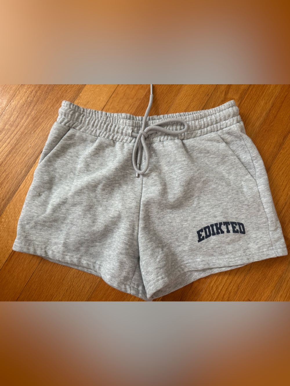 Edikted Light Gray Casual Athletic Shorts
